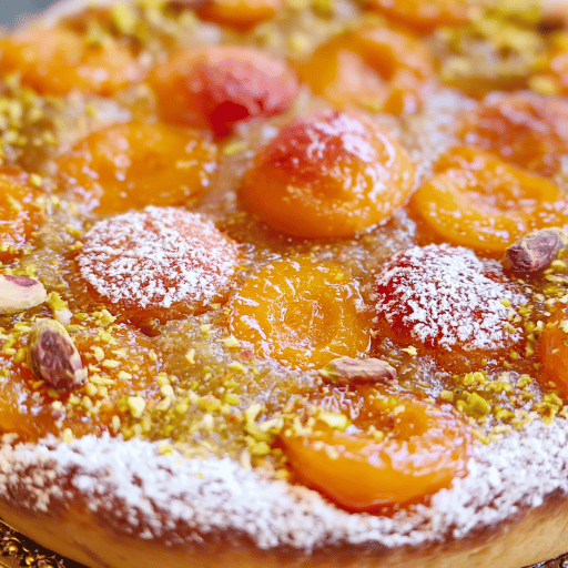 Tarte aux abricots et pistaches