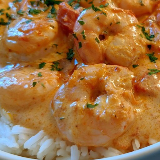 Crevettes lait de coco & tomate